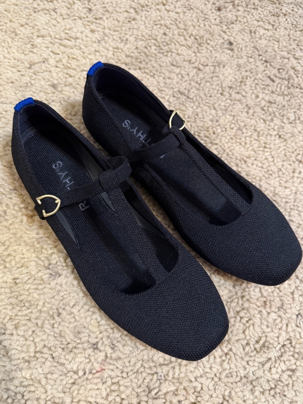 Rothy's T-Strap Mary Jane Black Size 5.5
